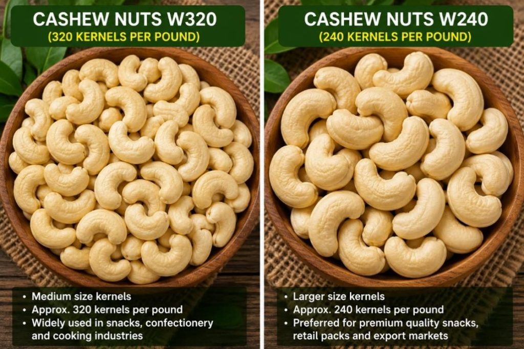 CASHEW NUTS (W320 AND W240)