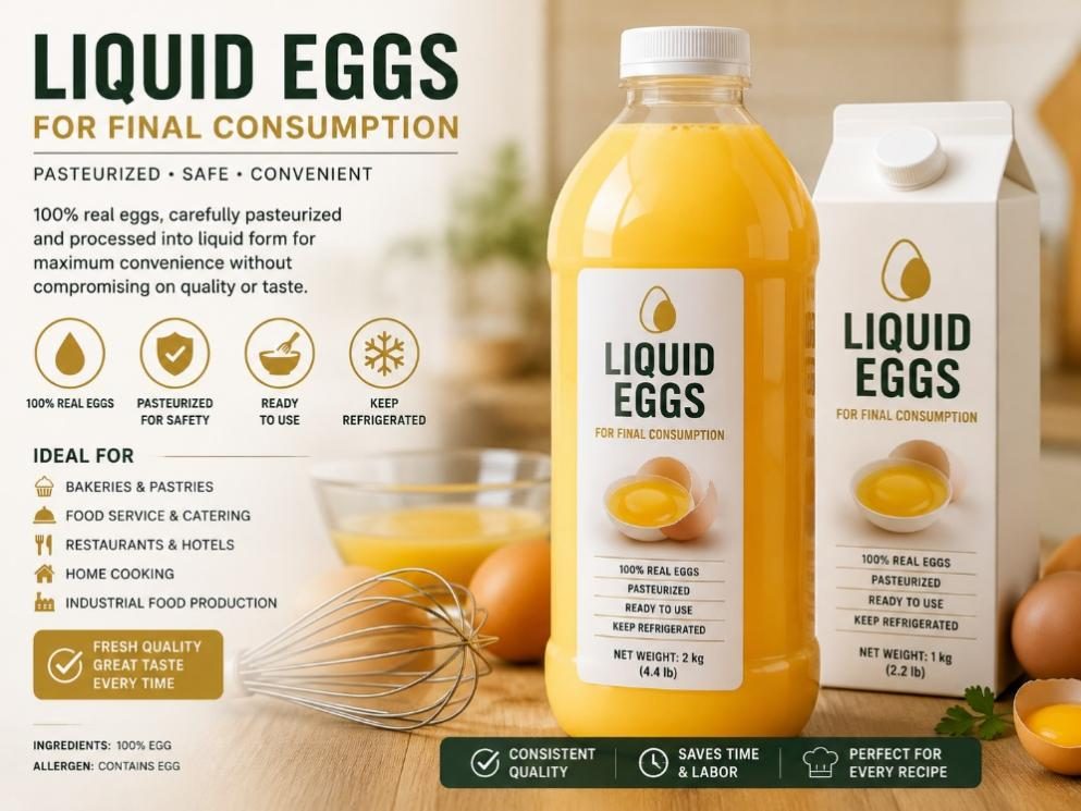 EGGS FOR FINAL CONSUMPTION IN LIQUID FORM