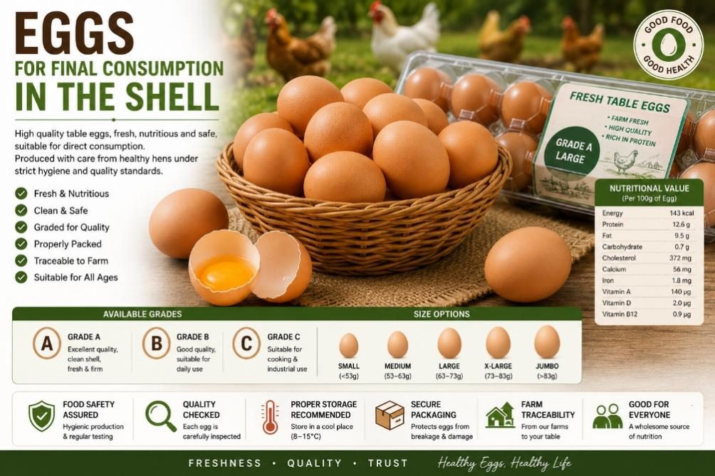 EGGS FOR FINAL CONSUMPTION IN THE SHELL