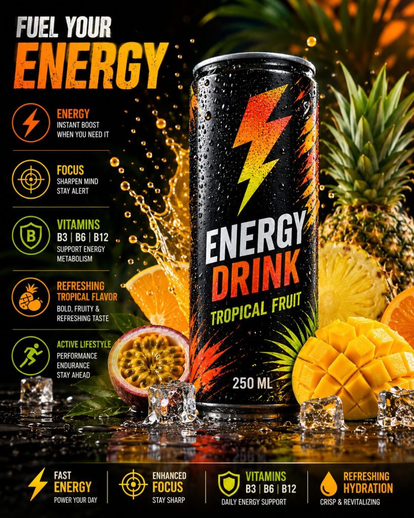 ENERGY DRINK TROPICAL FRUIT (250 ML)