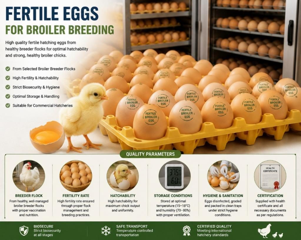 FERTILE EGGS FOR BROILER BREEDING