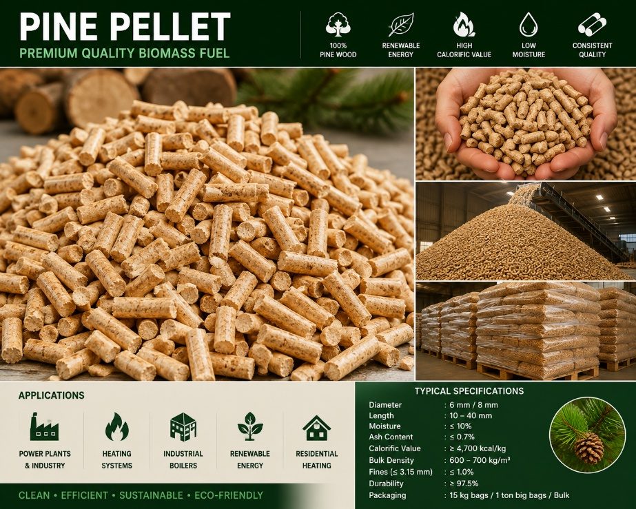 PINE PELLETS - 1 M³ BALES