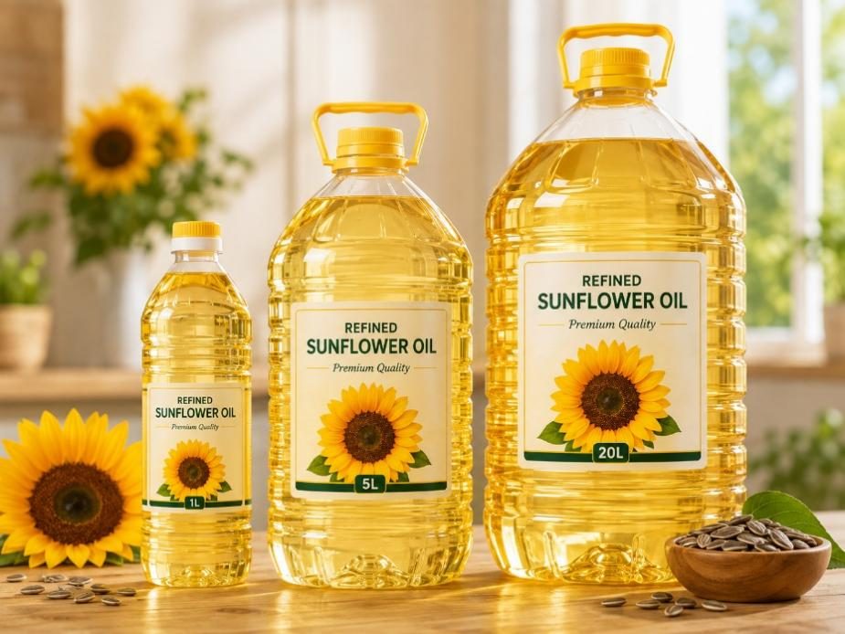 Refined Sunflower Oil (1 L, 5 L, 20 L)