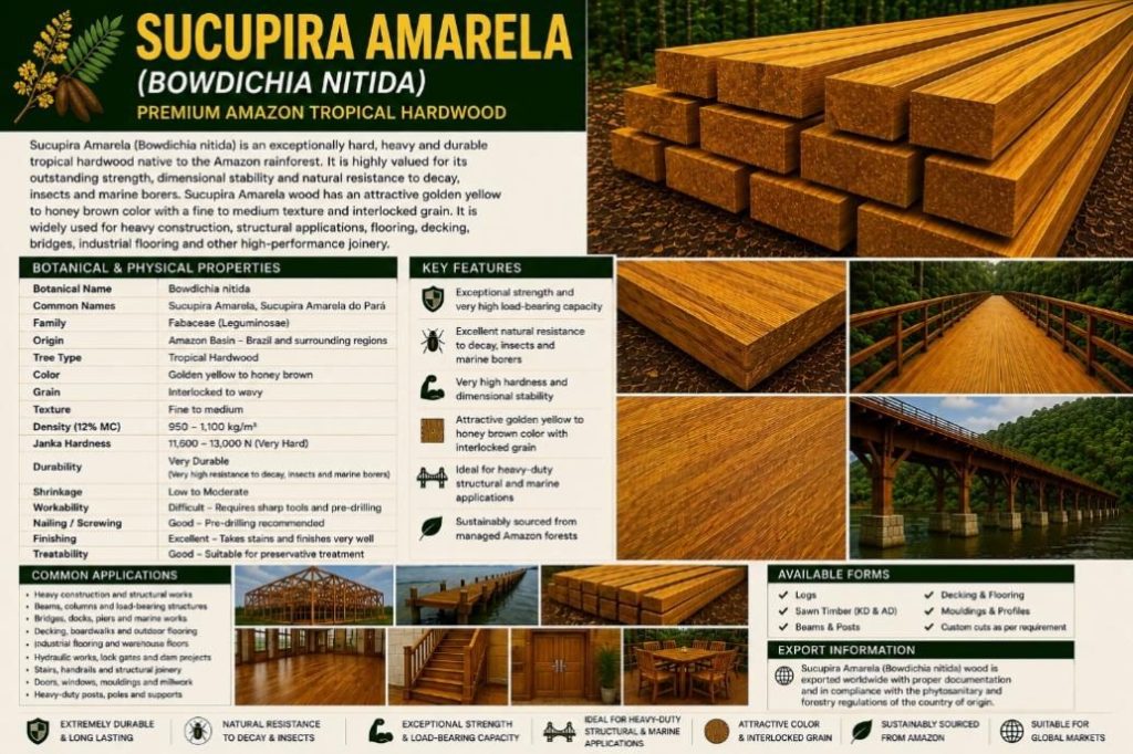 SUCUPIRA AMARELA (BOWDICHIA NITIDA)